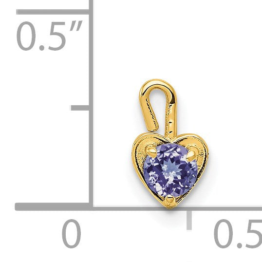 14ky June Synthetic Birthstone Heart Charm