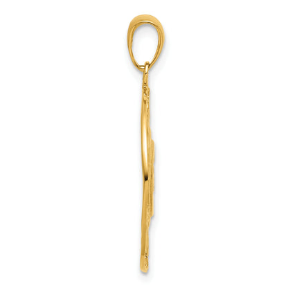 14k Diamond-cut Sun with Moon and Stars Charm