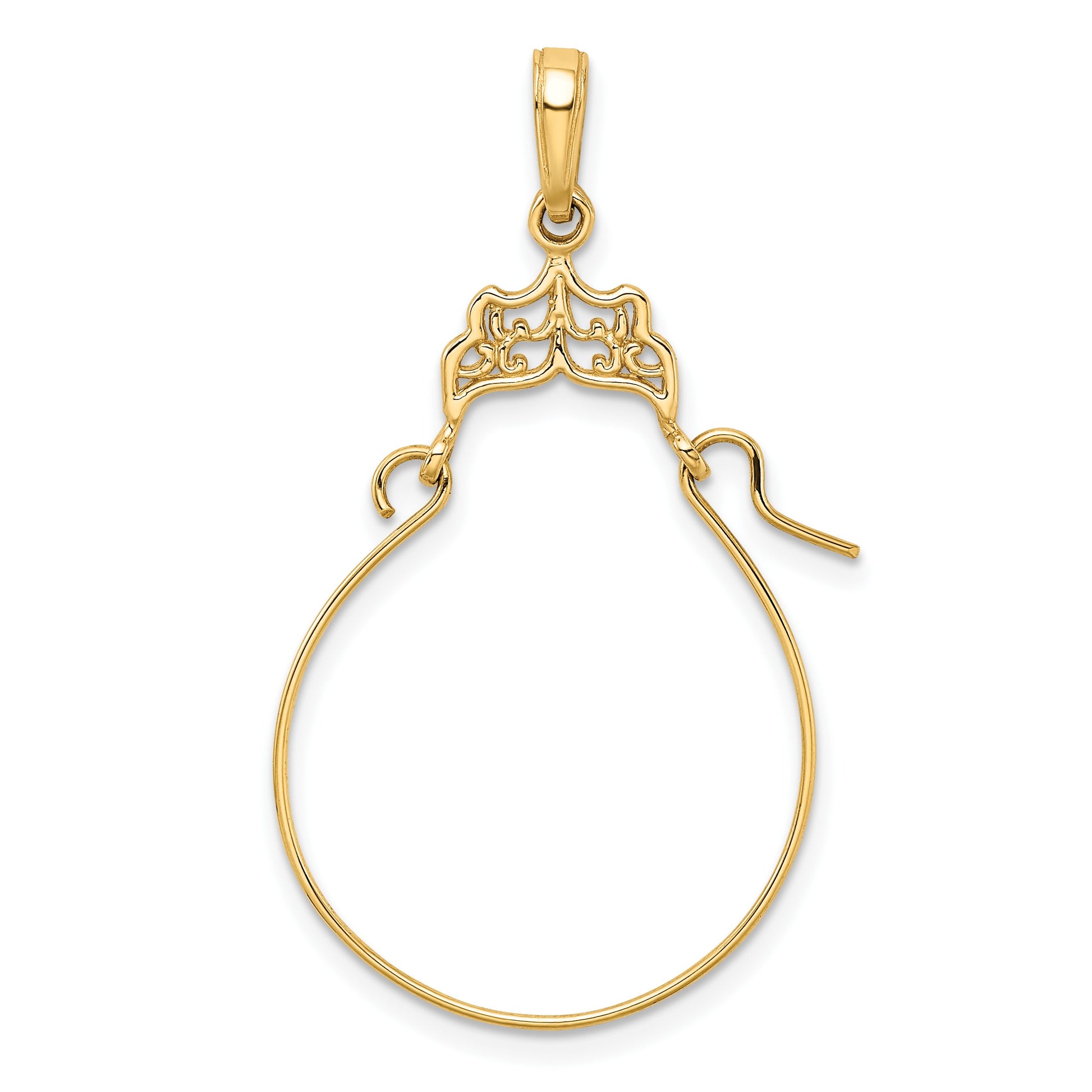 14k Filigree Charm Holder Pendant