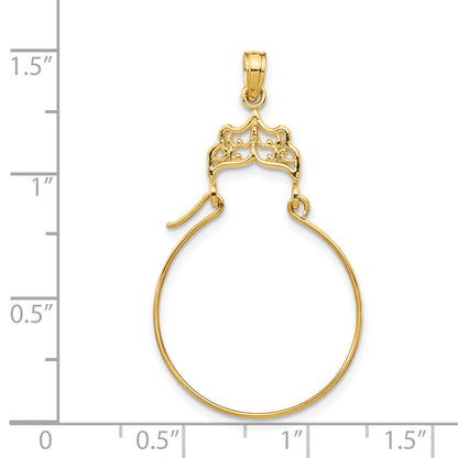 14k Filigree Charm Holder Pendant