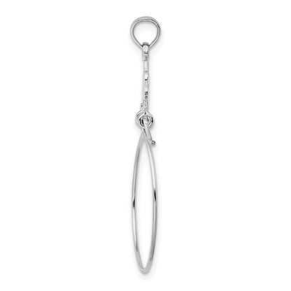 14k White Gold Filigree Charm Holder Pendant
