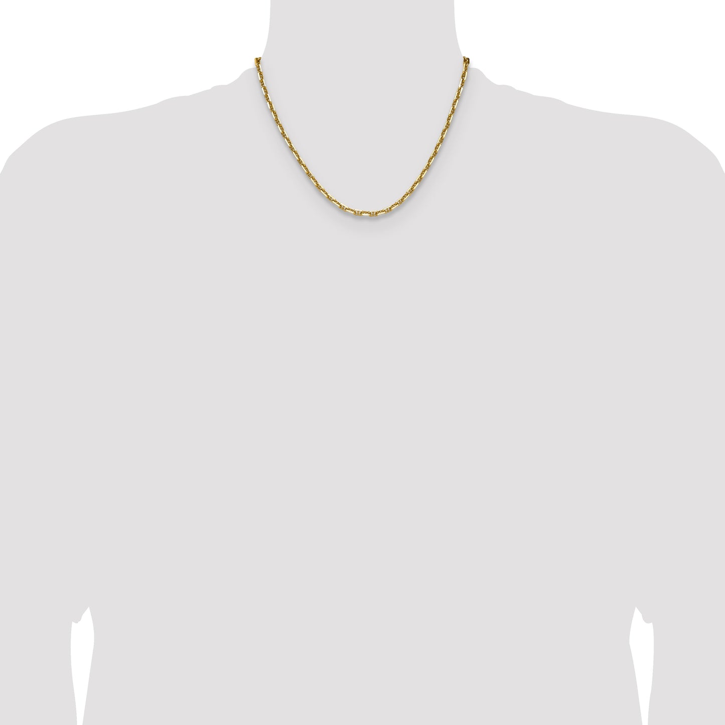 14k 3.5mm D/C Mariner Anchor Chain