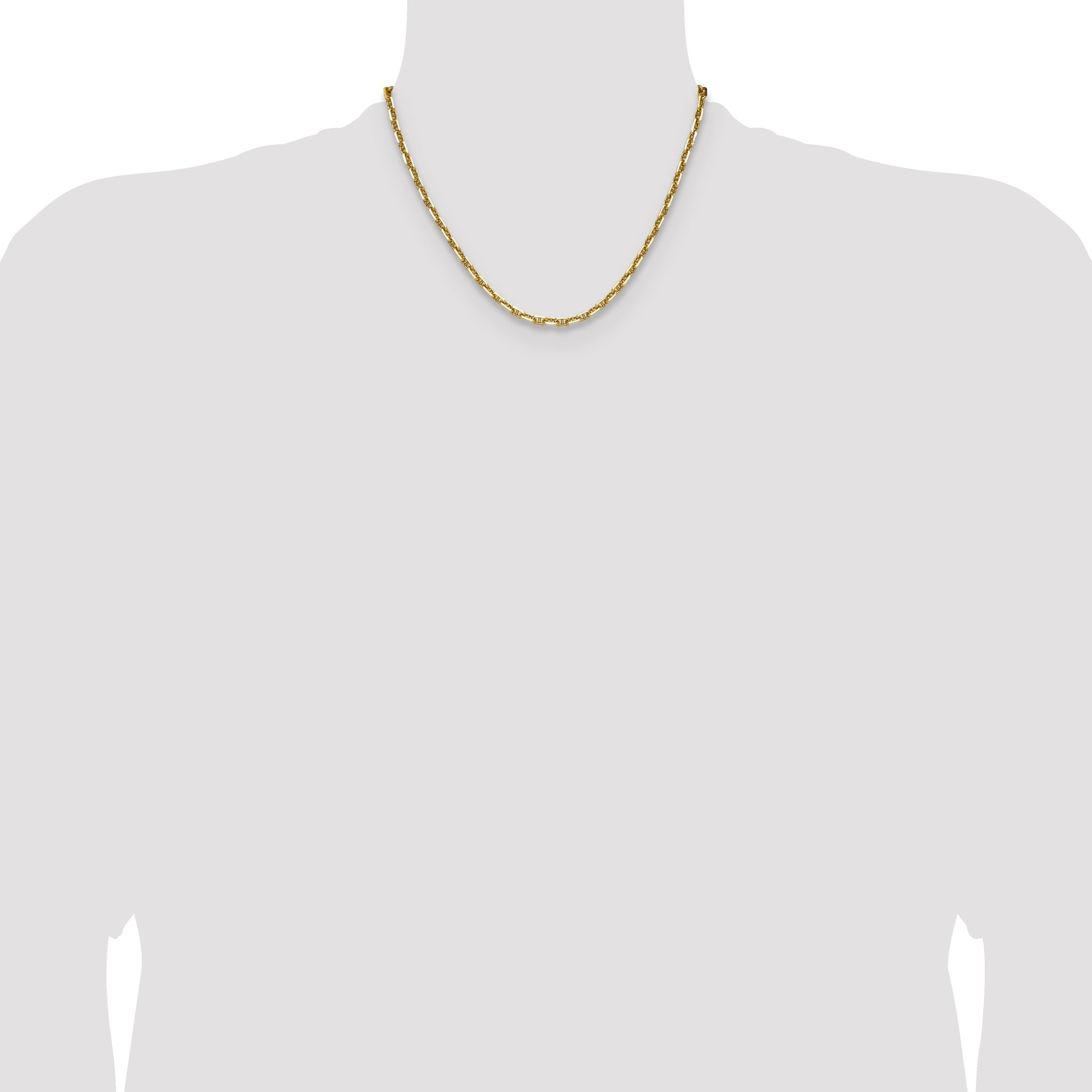 14k 3.5mm D/C Mariner Anchor Chain