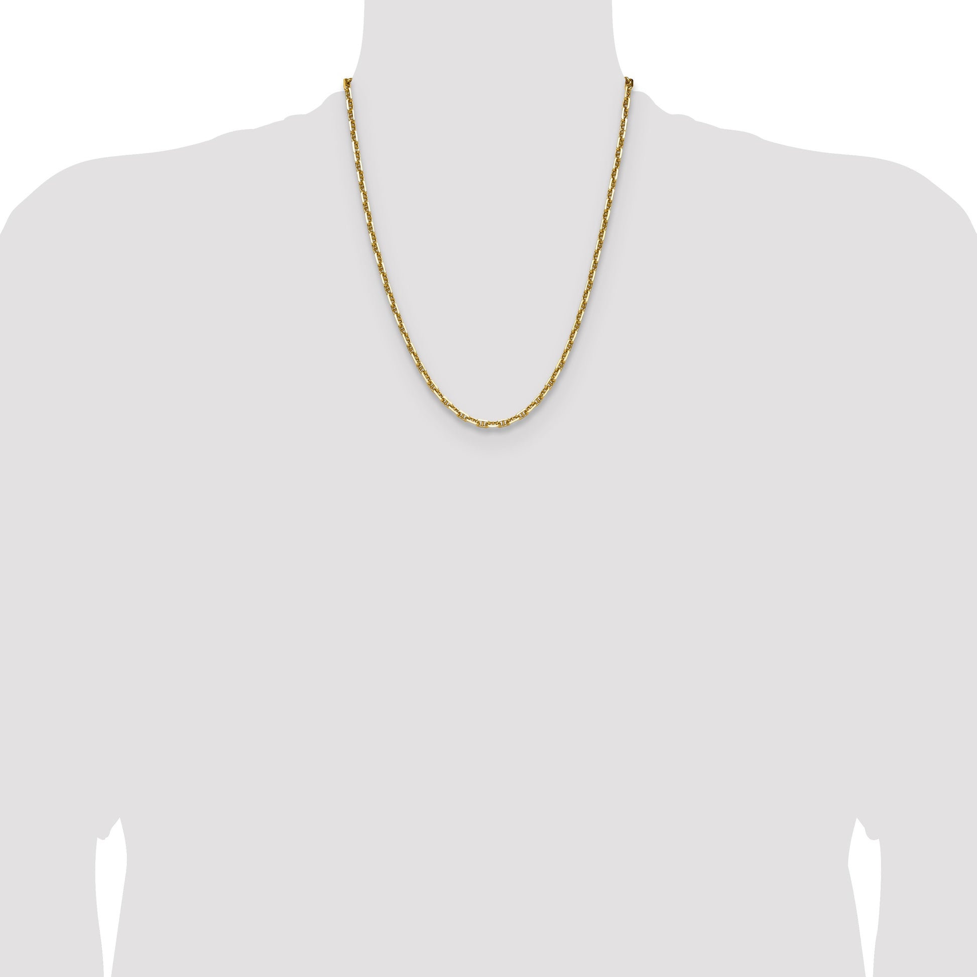 14k 3.5mm D/C Mariner Anchor Chain
