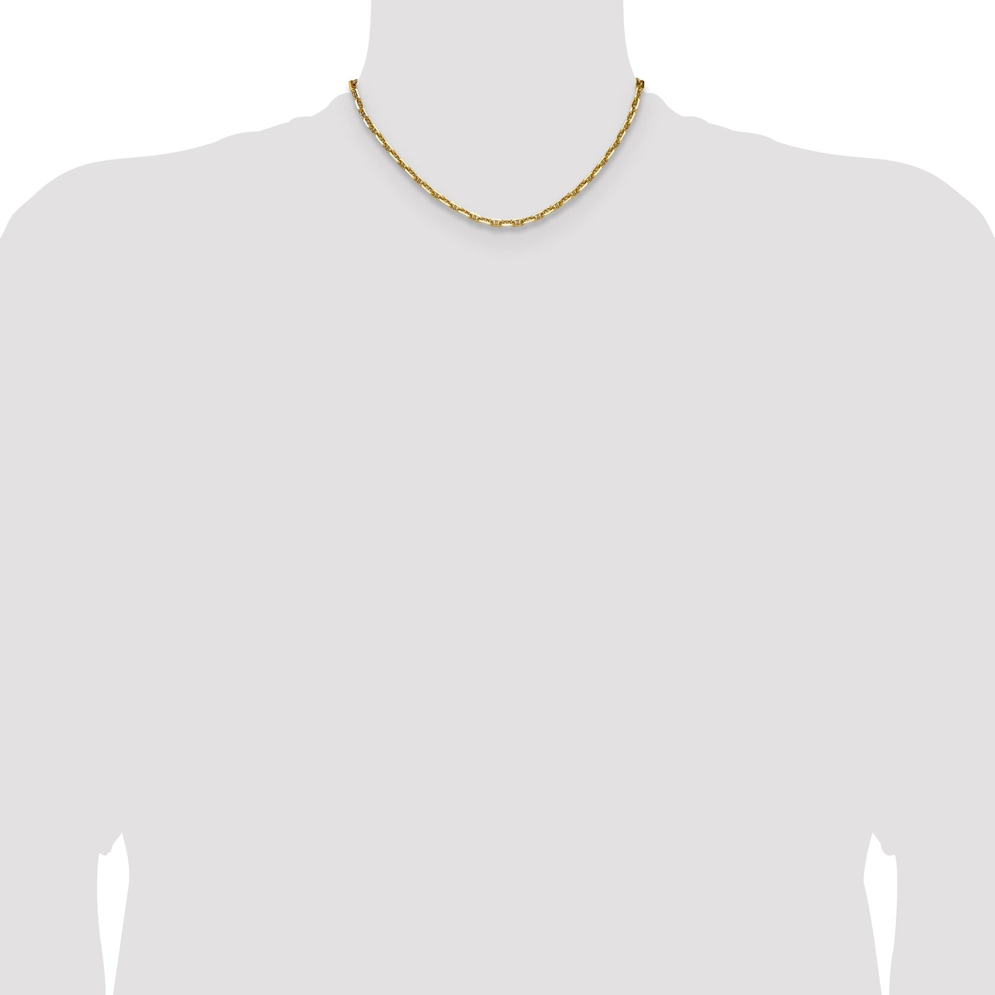 14k 4.1mm D/C Mariner Anchor Chain
