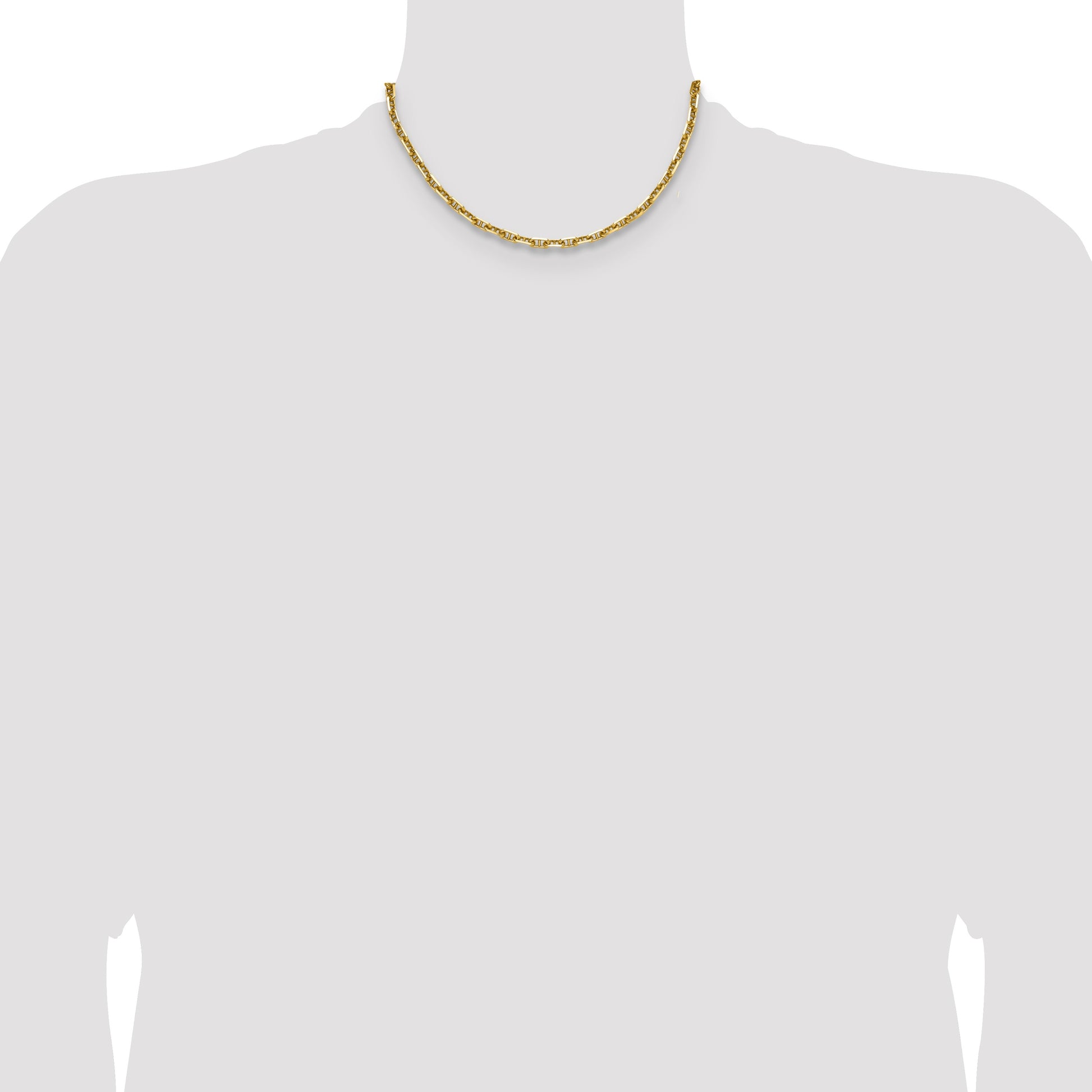 14k 5.0mm D/C Mariner Anchor Chain
