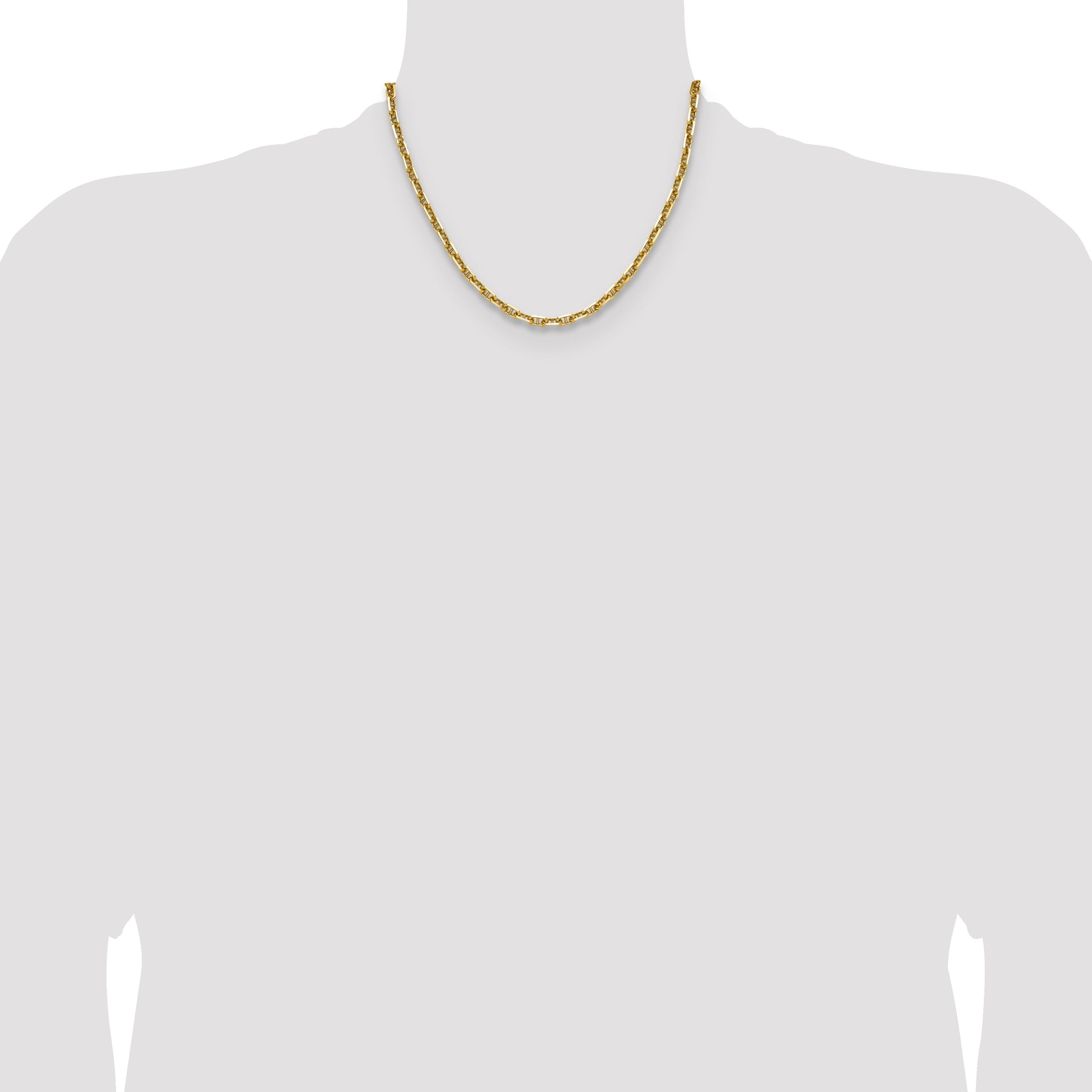 14k 5.0mm D/C Mariner Anchor Chain