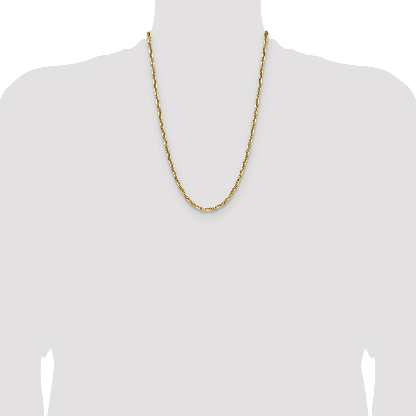 14k 5.0mm D/C Mariner Anchor Chain