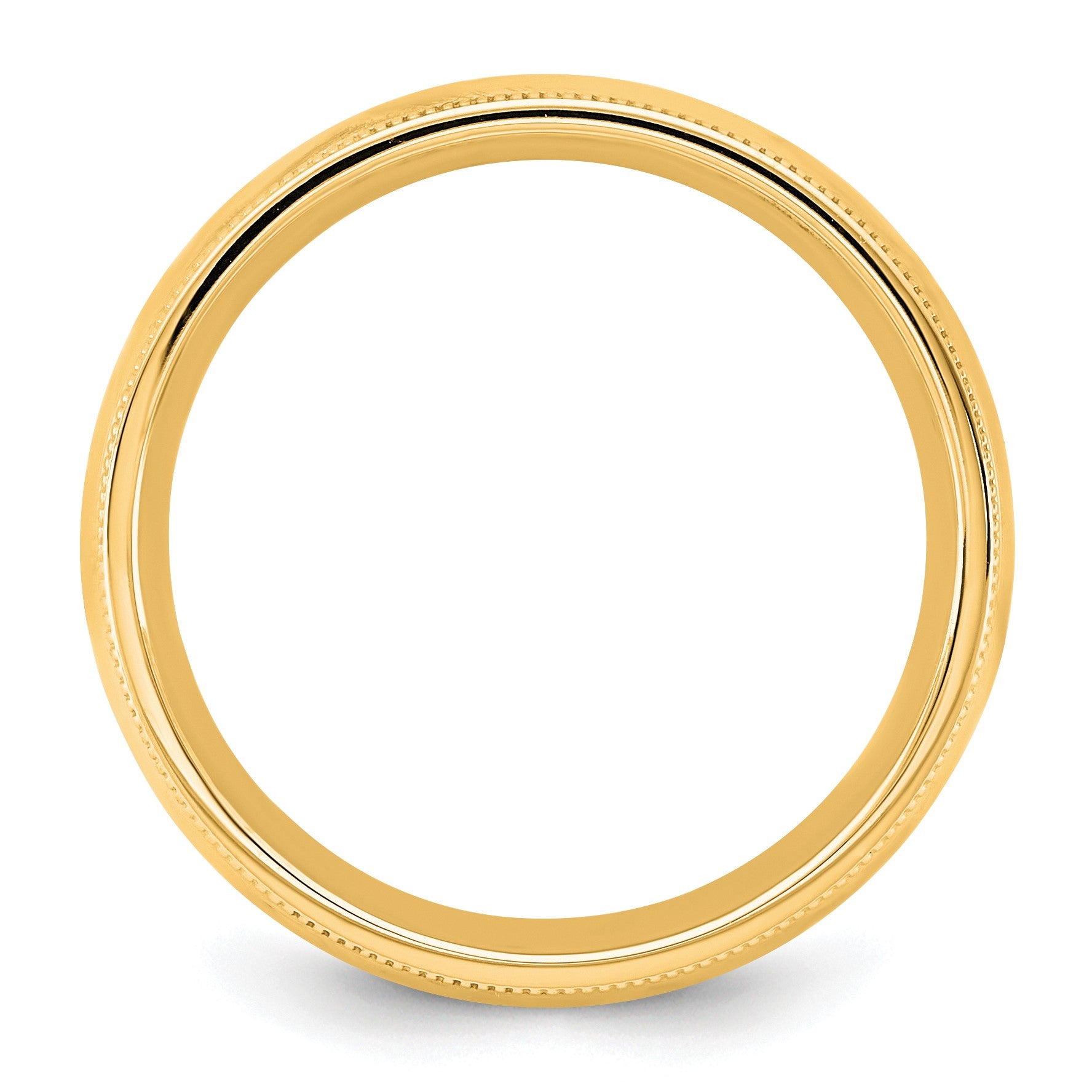 14KY 5.5mm Milgrain Comfort Fit Band Size 10
