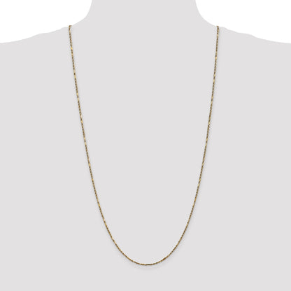 14K 30 inch  1.8mm Diamond-cut Milano Rope with Lobster Clasp Chain
