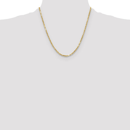 14k 2.75mm D/C Milano Rope Chain