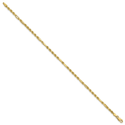 14k 2.75mm D/C Milano Rope Chain