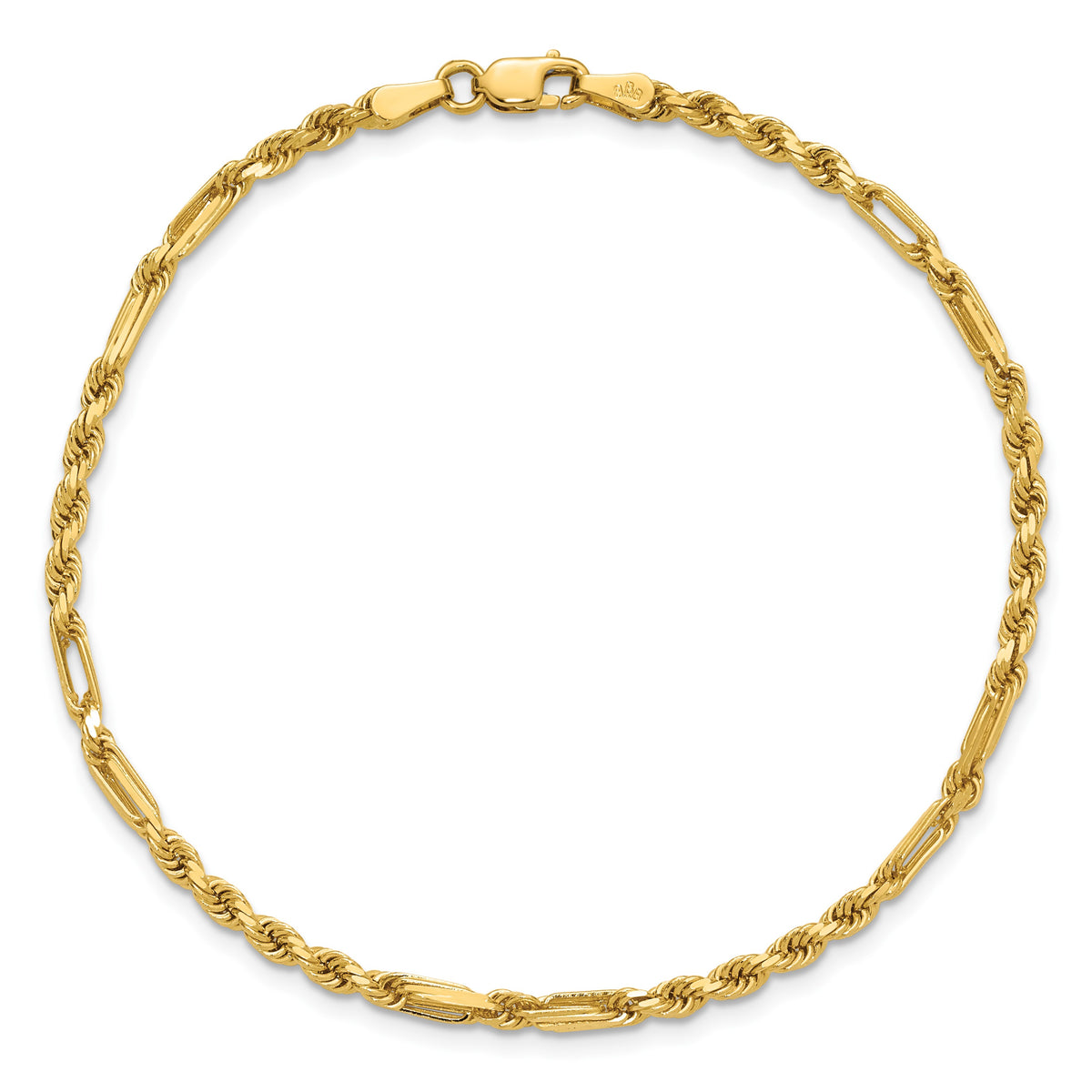 14k 2.75mm D/C Milano Rope Chain
