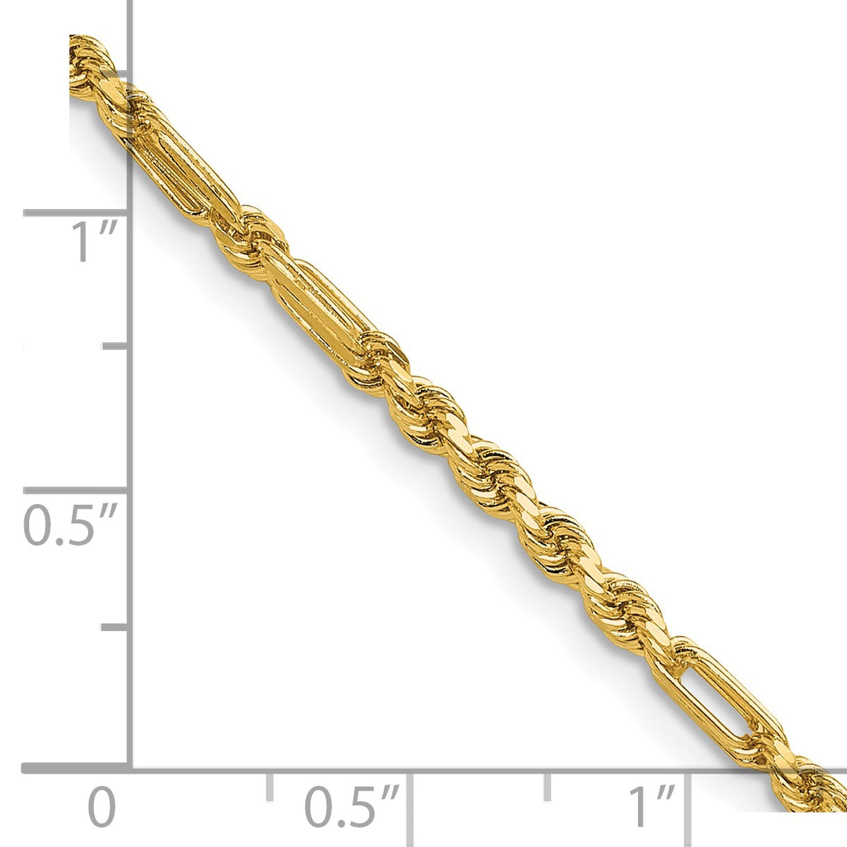 14k 2.75mm D/C Milano Rope Chain
