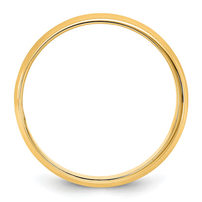 14KY 5.5mm LTW Milgrain Half Round Band Size 12
