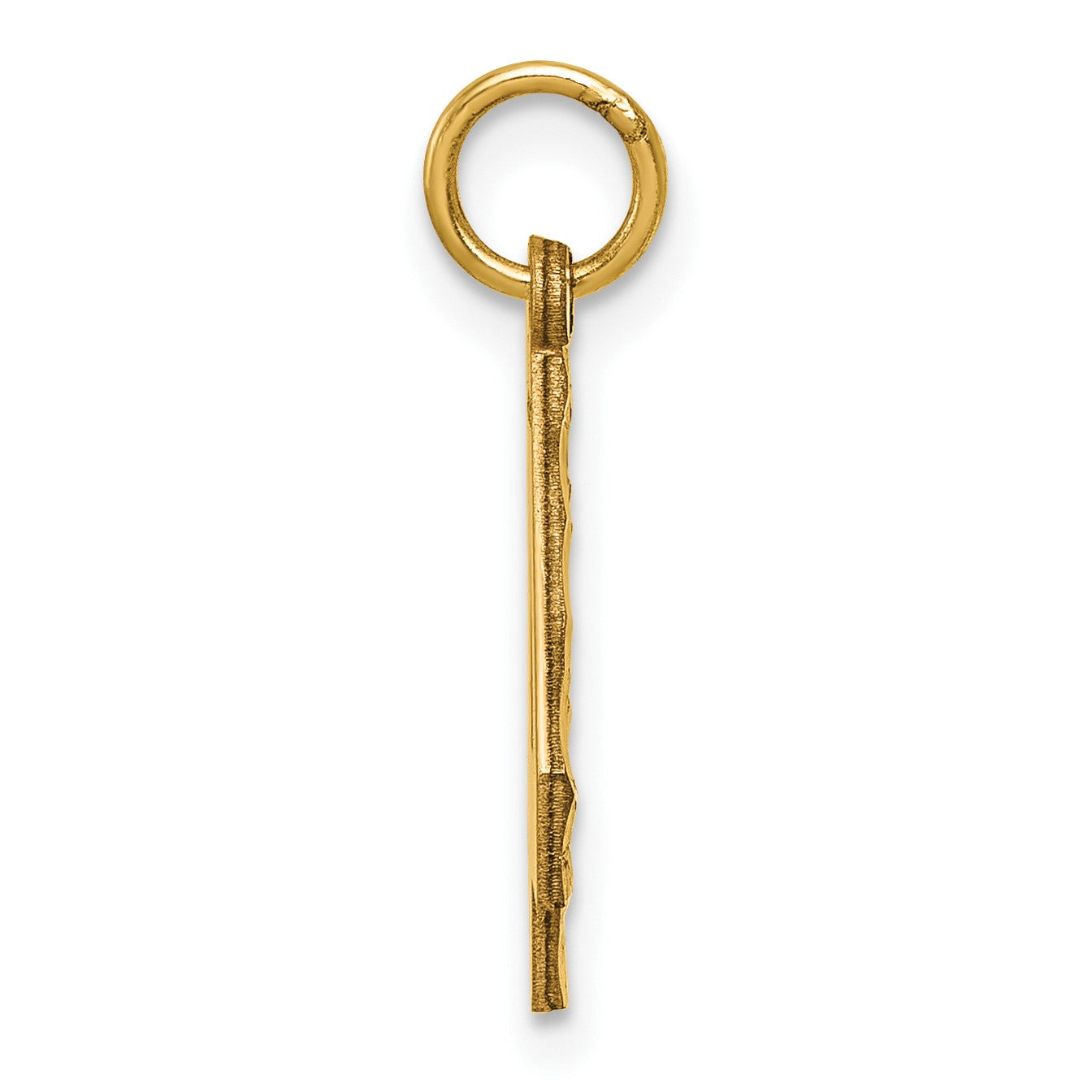 14k Medium Diamond-cut Number 4 Charm