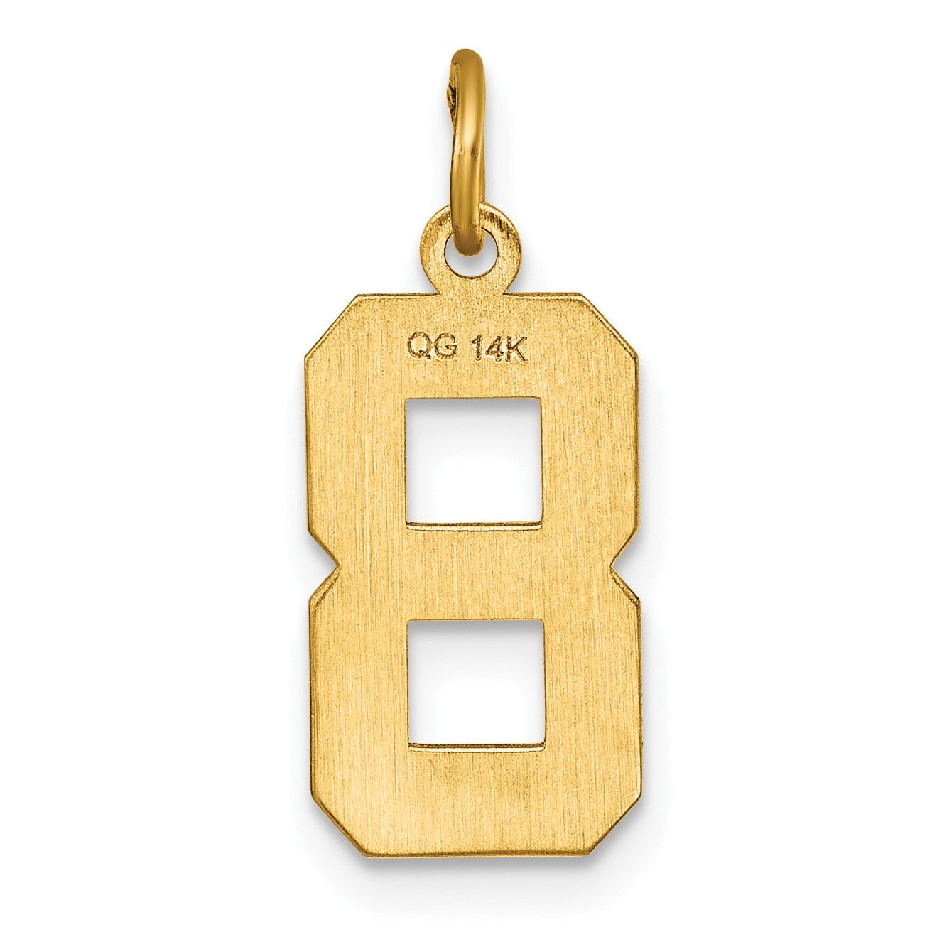14k Medium Diamond-cut Number 8 Charm