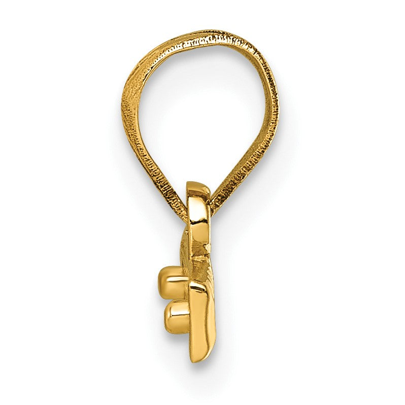 14k Medium Diamond-cut Top Charm