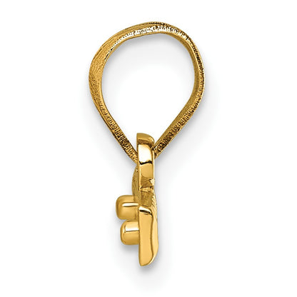 14k Medium Diamond-cut Top Charm
