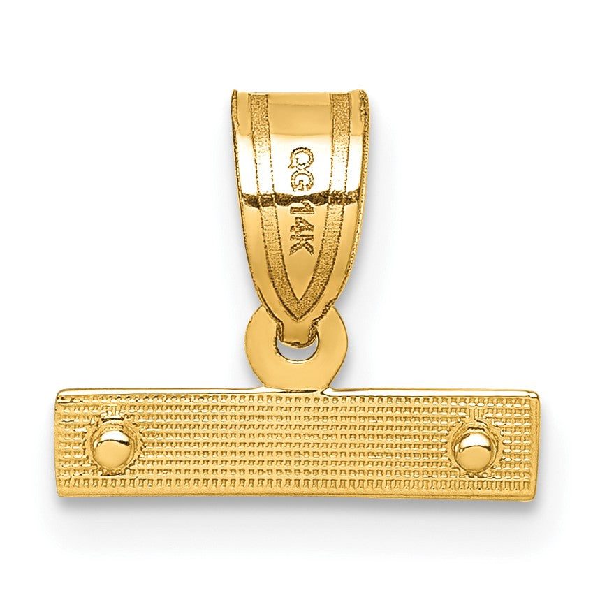 14k Medium Diamond-cut Top Charm