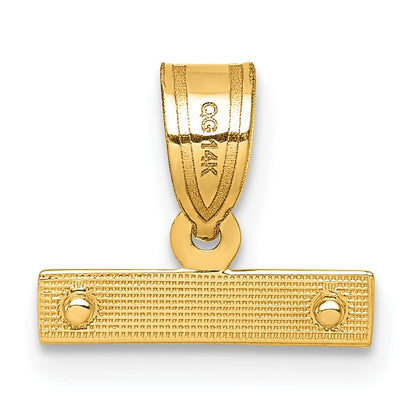 14k Medium Diamond-cut Top Charm