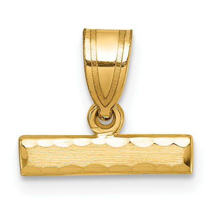 14k Medium Diamond-cut Top Charm