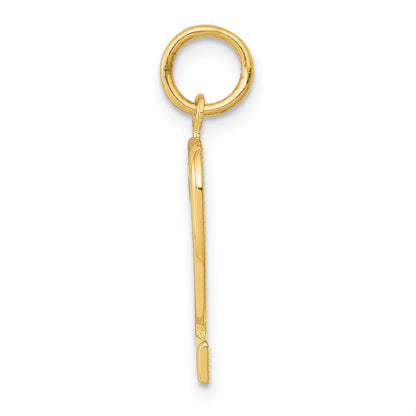 14k Medium Polished Number 2 Charm