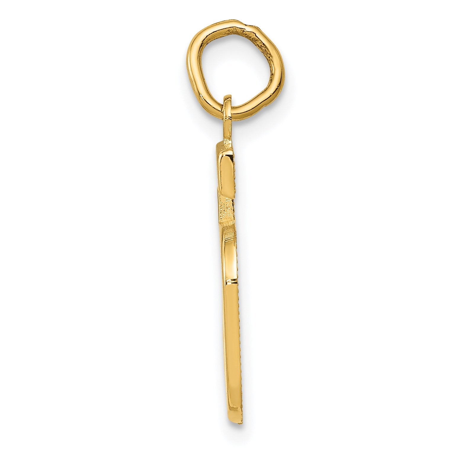 14k Medium Polished Number 5 Charm