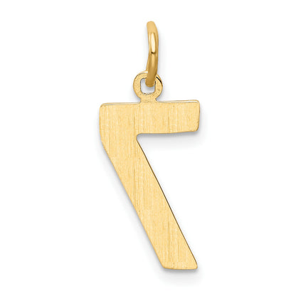 14k Medium Polished Number 7 Charm
