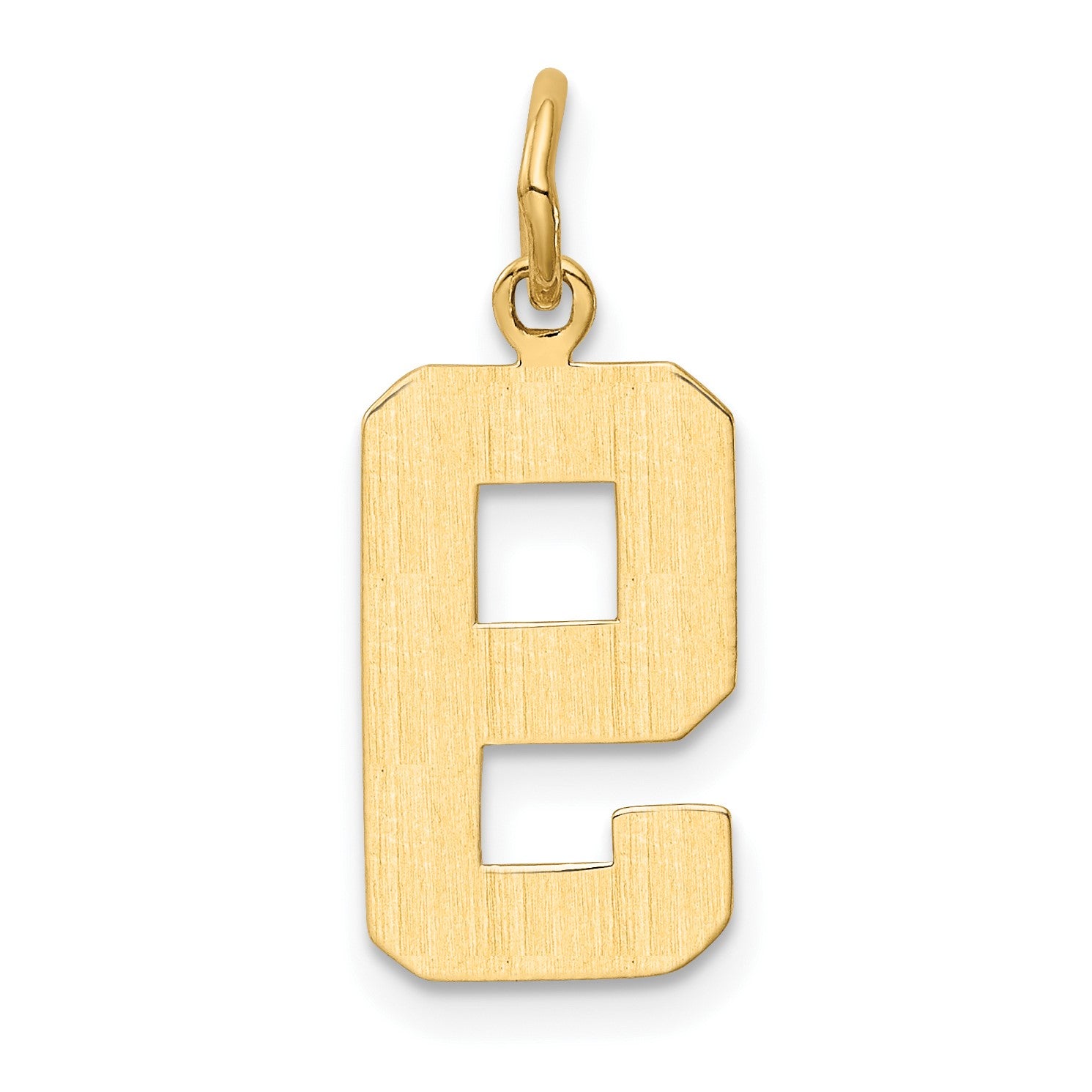 14k Medium Polished Number 9 Charm