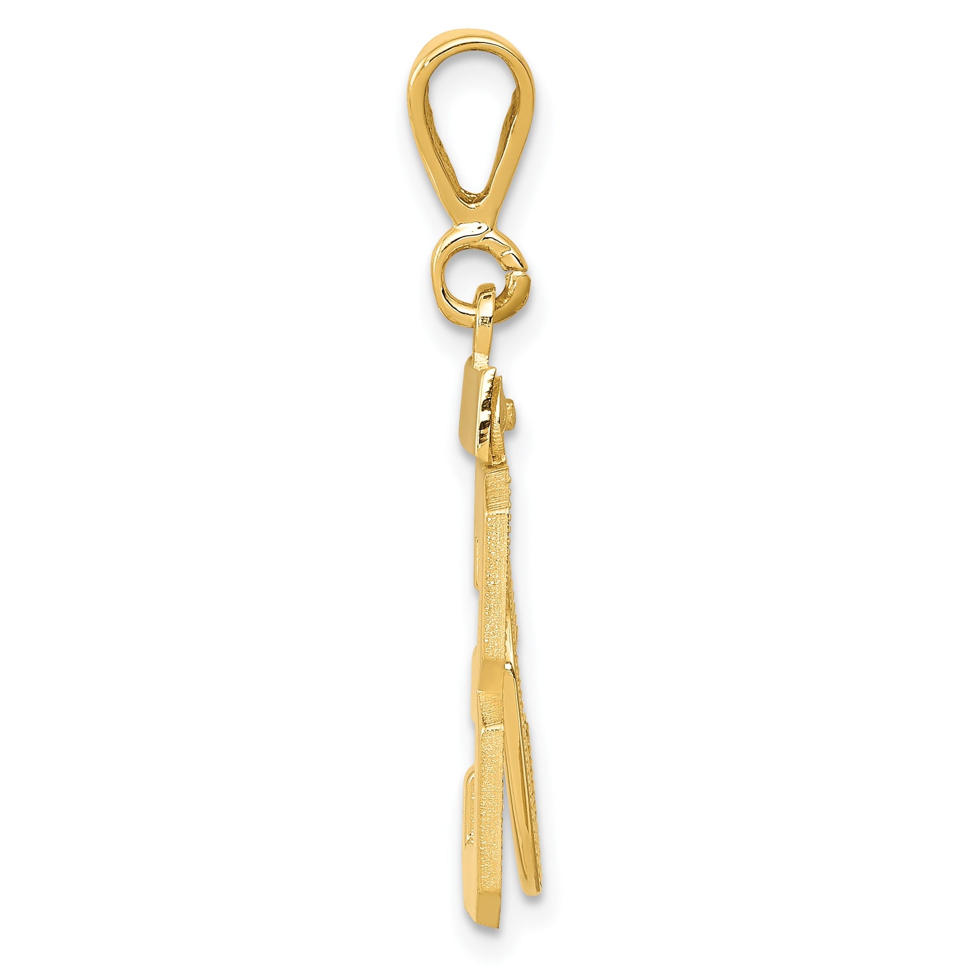 14k Medium Polished Number 53 Charm