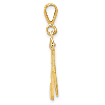 14k Medium Polished Number 53 Charm
