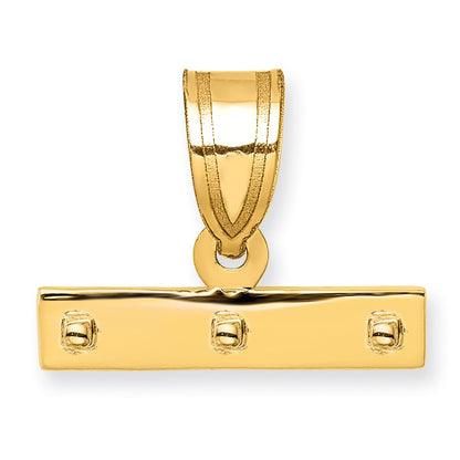 14ky Casted Medium Polished Top Charm