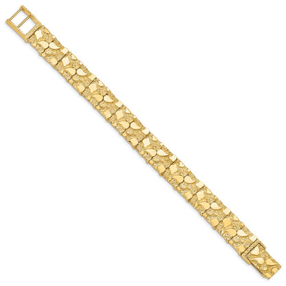 14k 12.50mm Nugget Bracelet