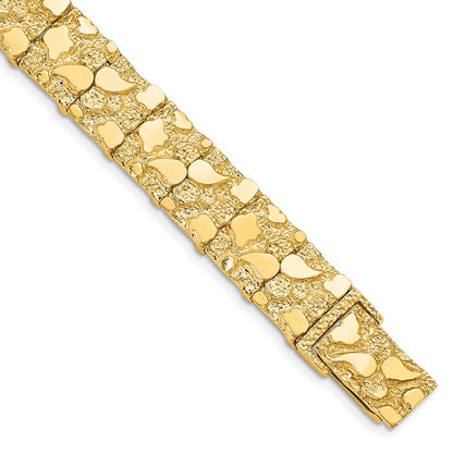 14k 12.50mm Nugget Bracelet