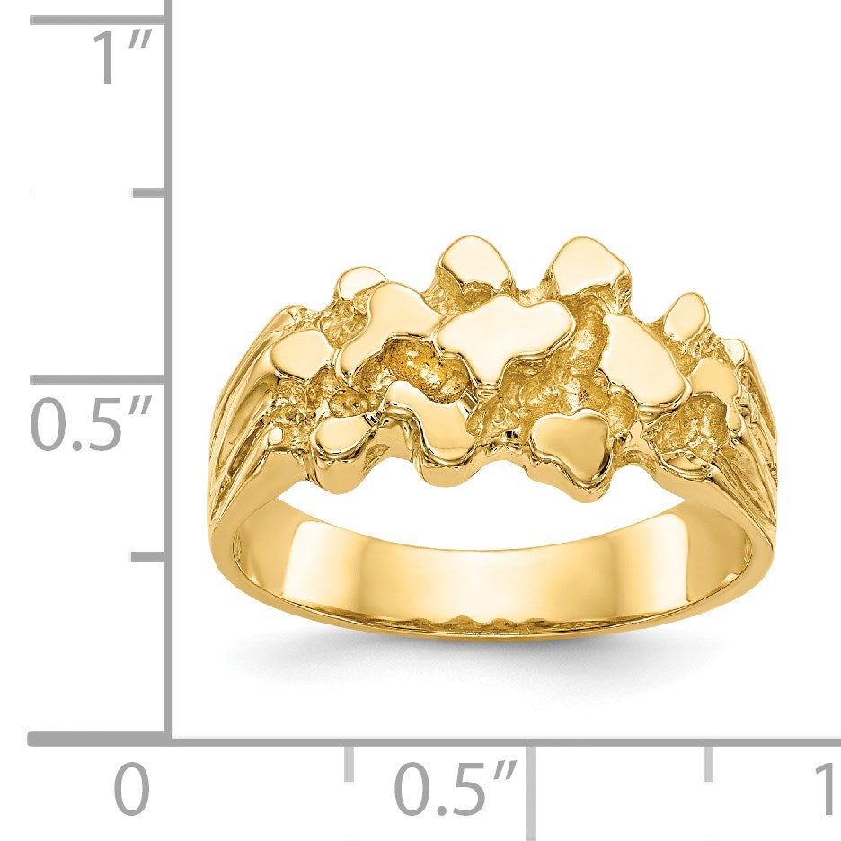 14k Size 8 Nugget Ring