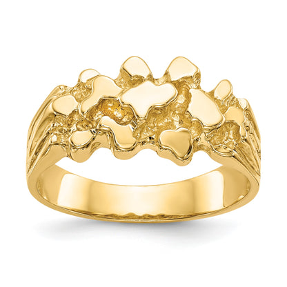 14k Size 8 Nugget Ring