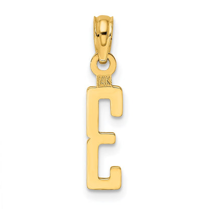 14k Polished Number 3 Pendant