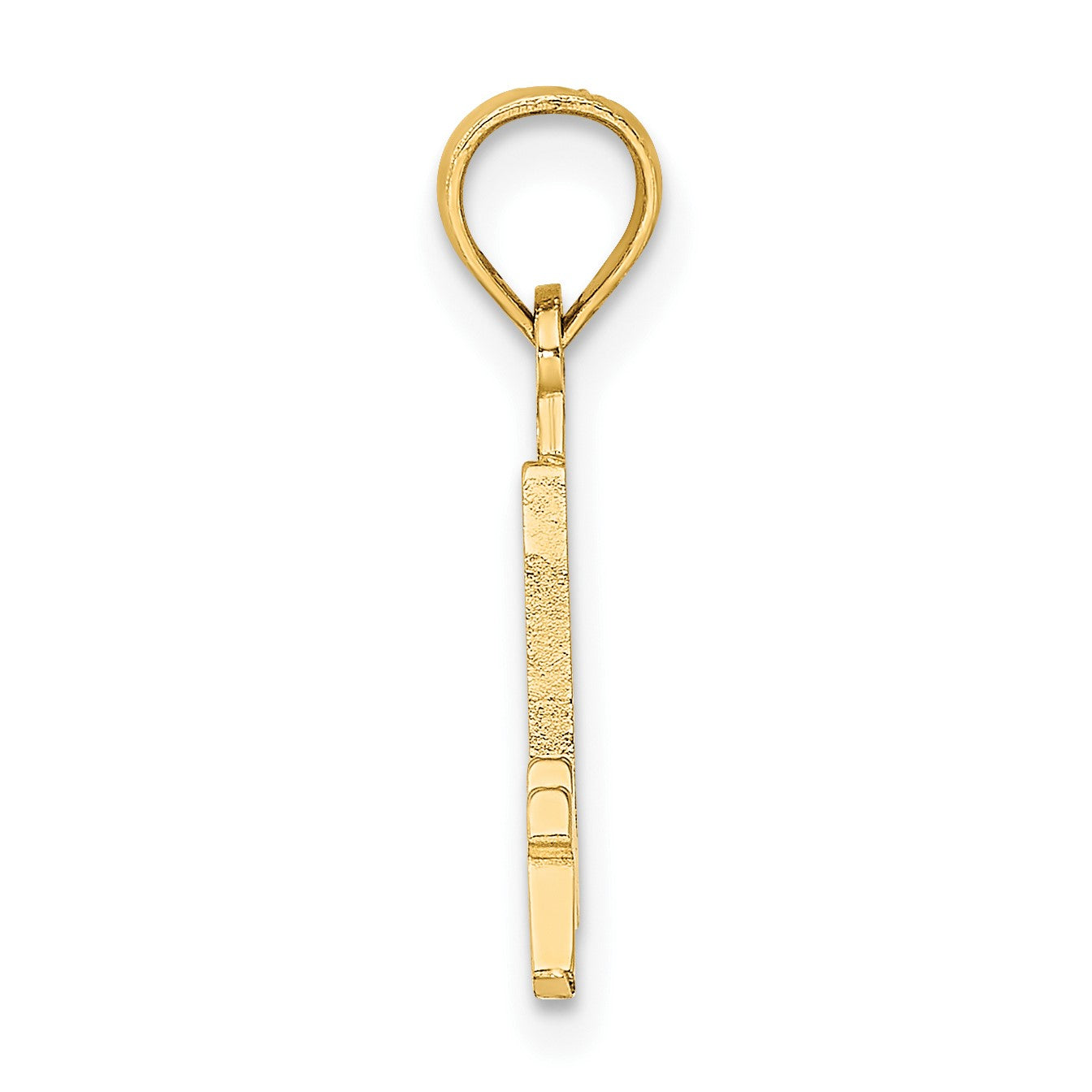 14k Polished Number 4 Pendant