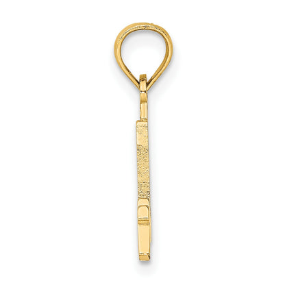 14k Polished Number 4 Pendant
