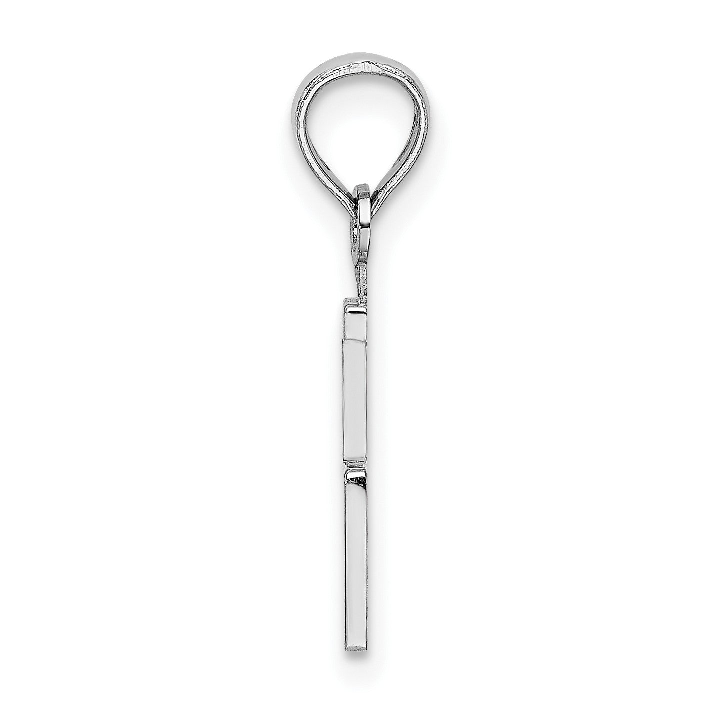 14kw Polished Number 5 Pendant