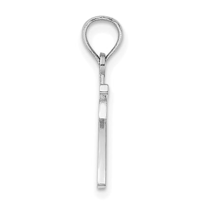 14K White Polished Number 7 Pendant
