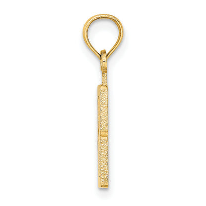 14k Yellow Gold Polished Number 8 Pendant