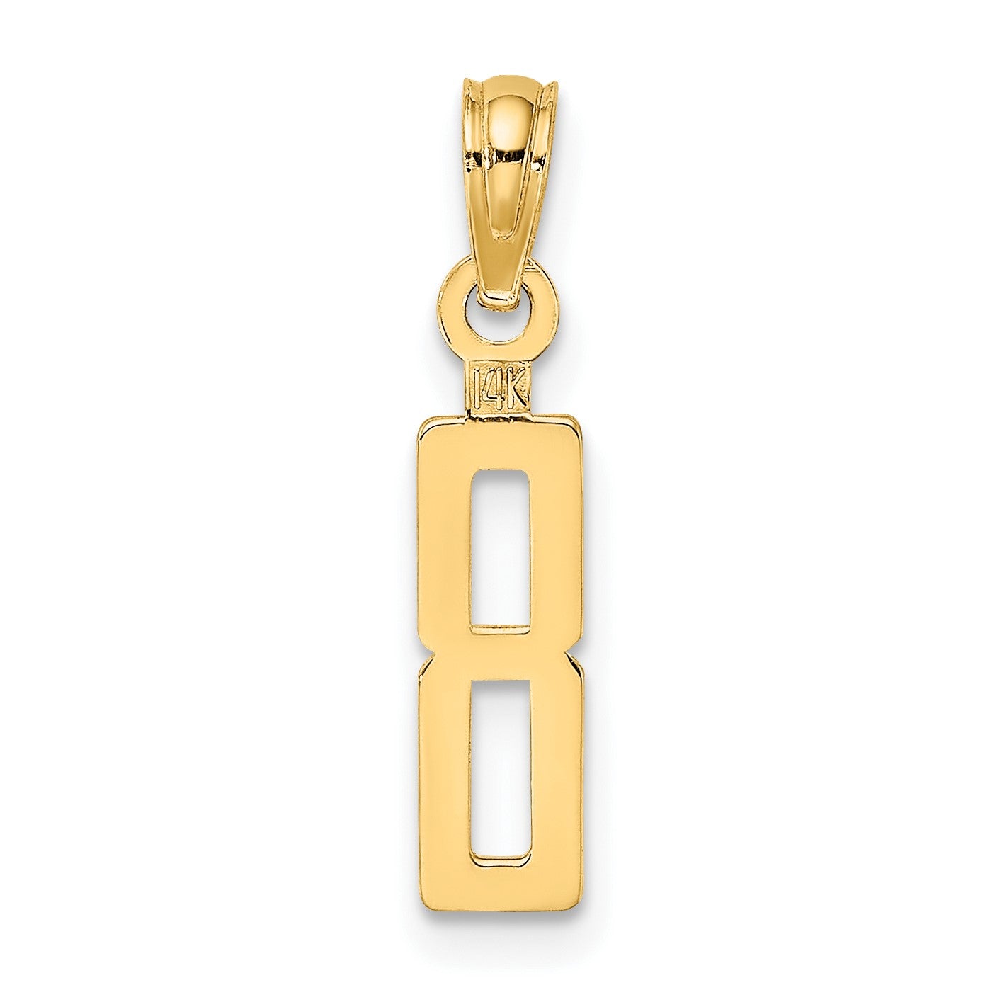 14k Polished Number 8 Pendant