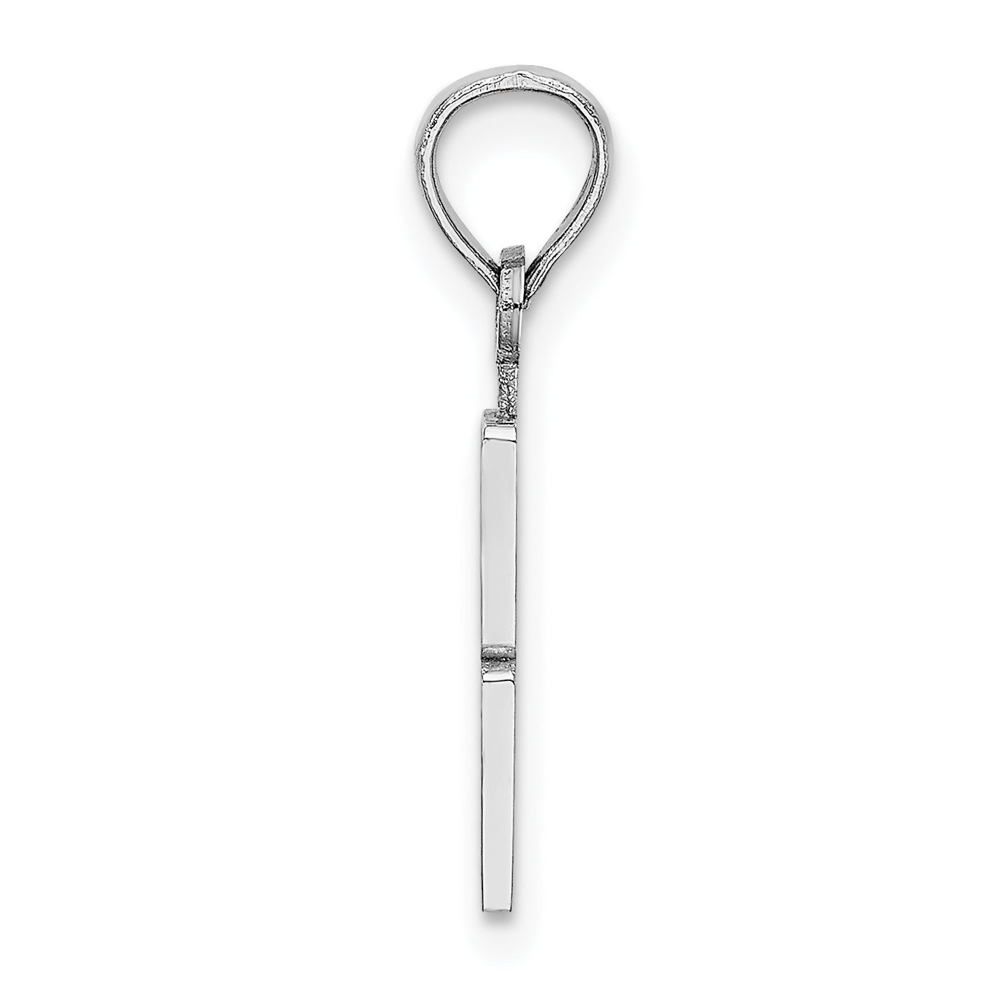 14K White Polished Number 8 Pendant