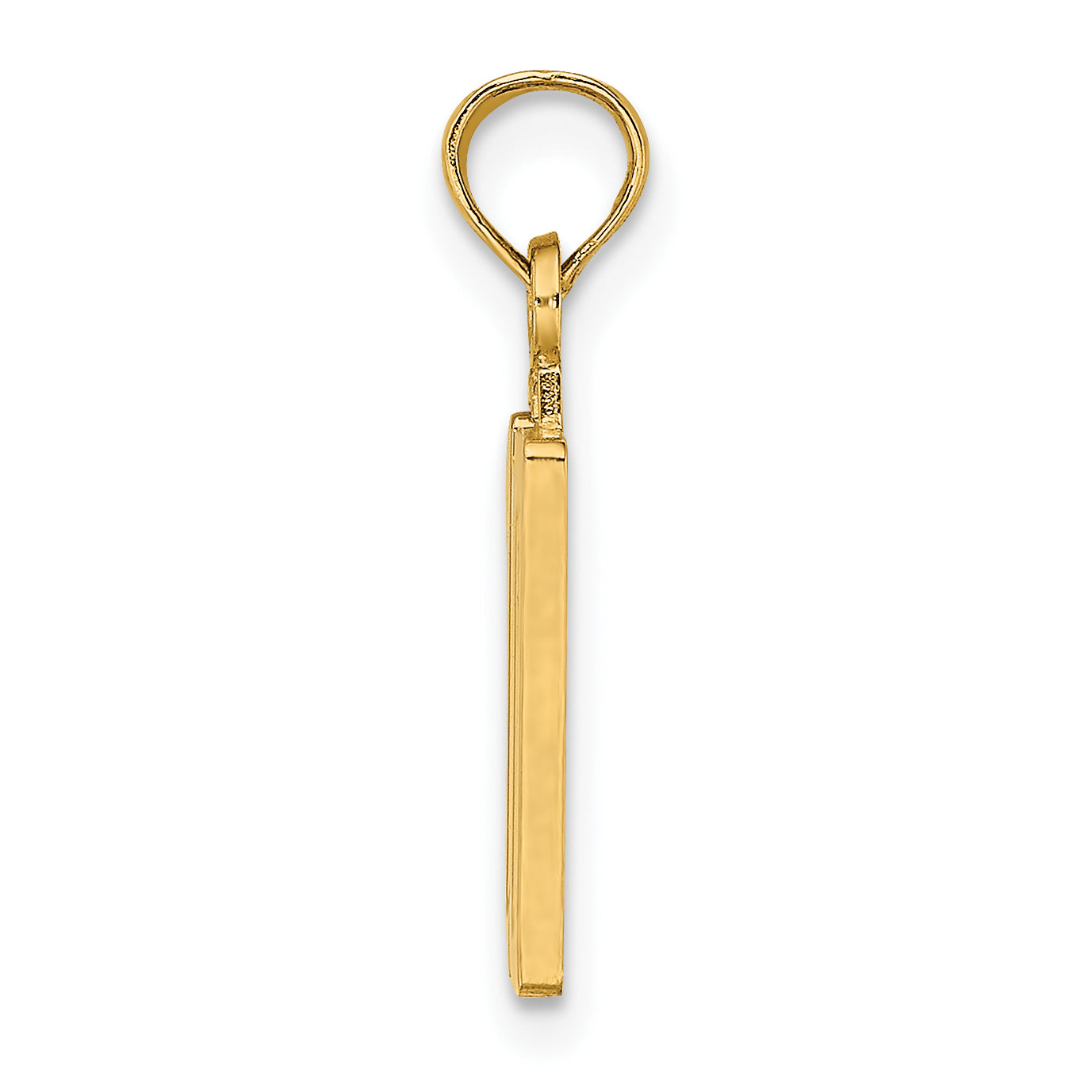 14k Yellow Gold Polished Number 10 Pendant