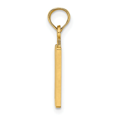 14k Polished Number 10 Pendant