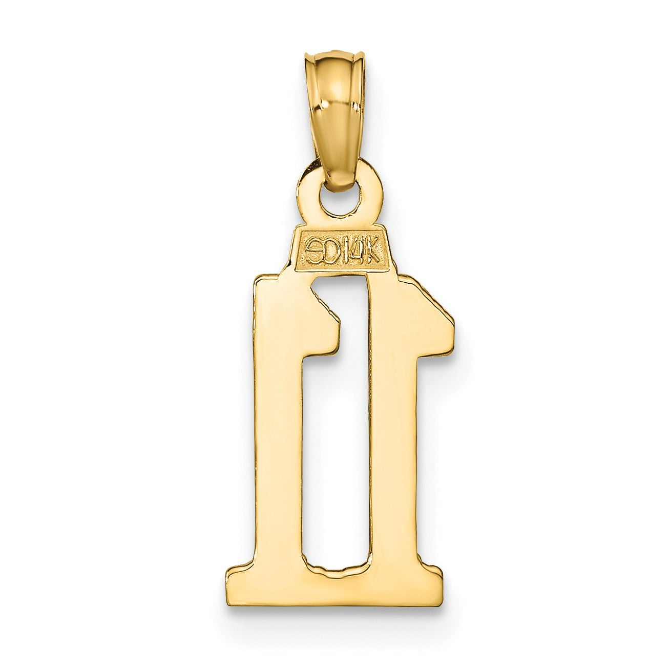14k Polished Number 11 Pendant