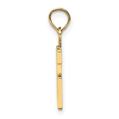 14k Polished Number 16 Pendant