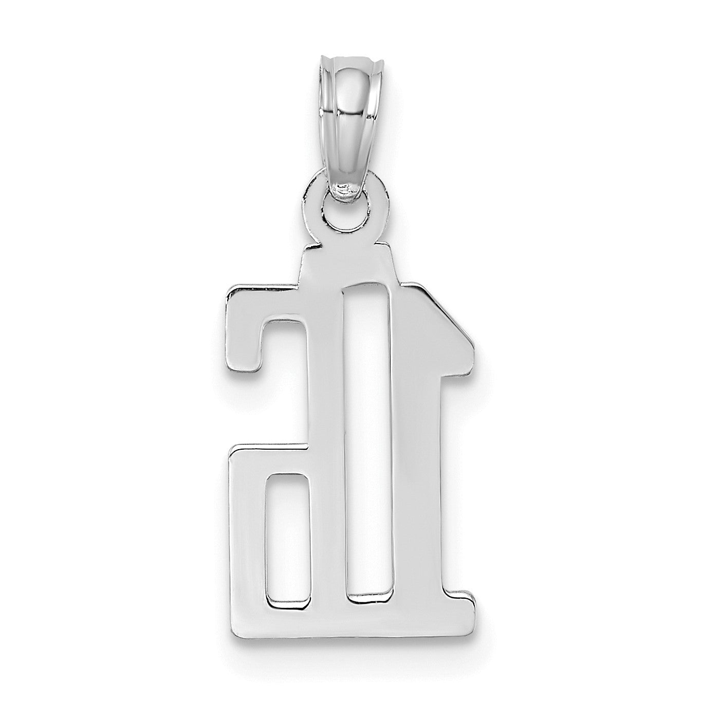 14kw Polished Number 16 Pendant